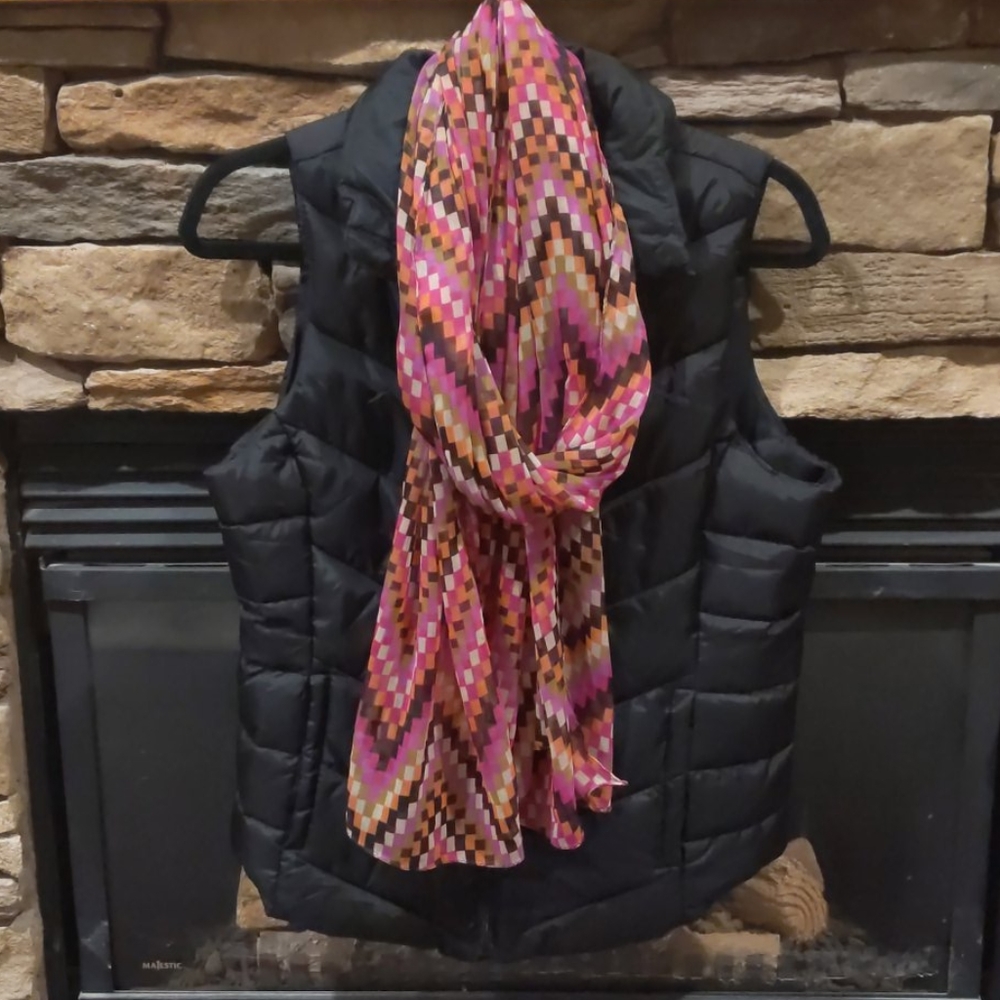 Pink and Black Diamond Scarf